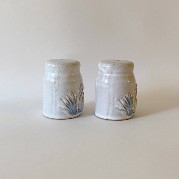 ceramic swan salt and pepper shakers
