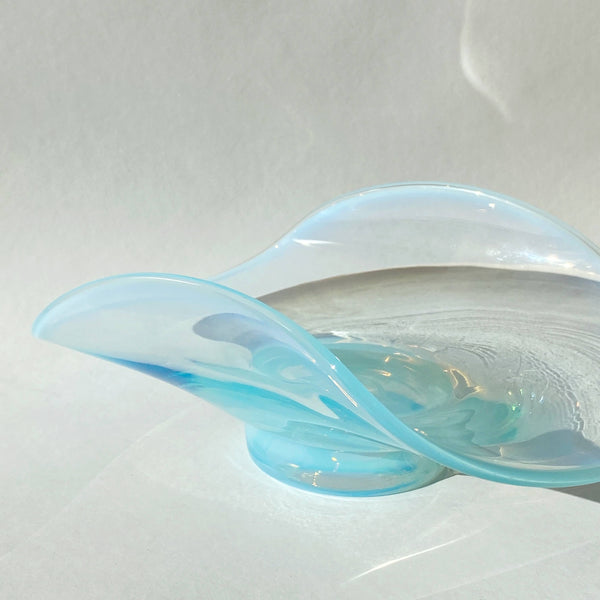 baby blue curved edge glass catch-all