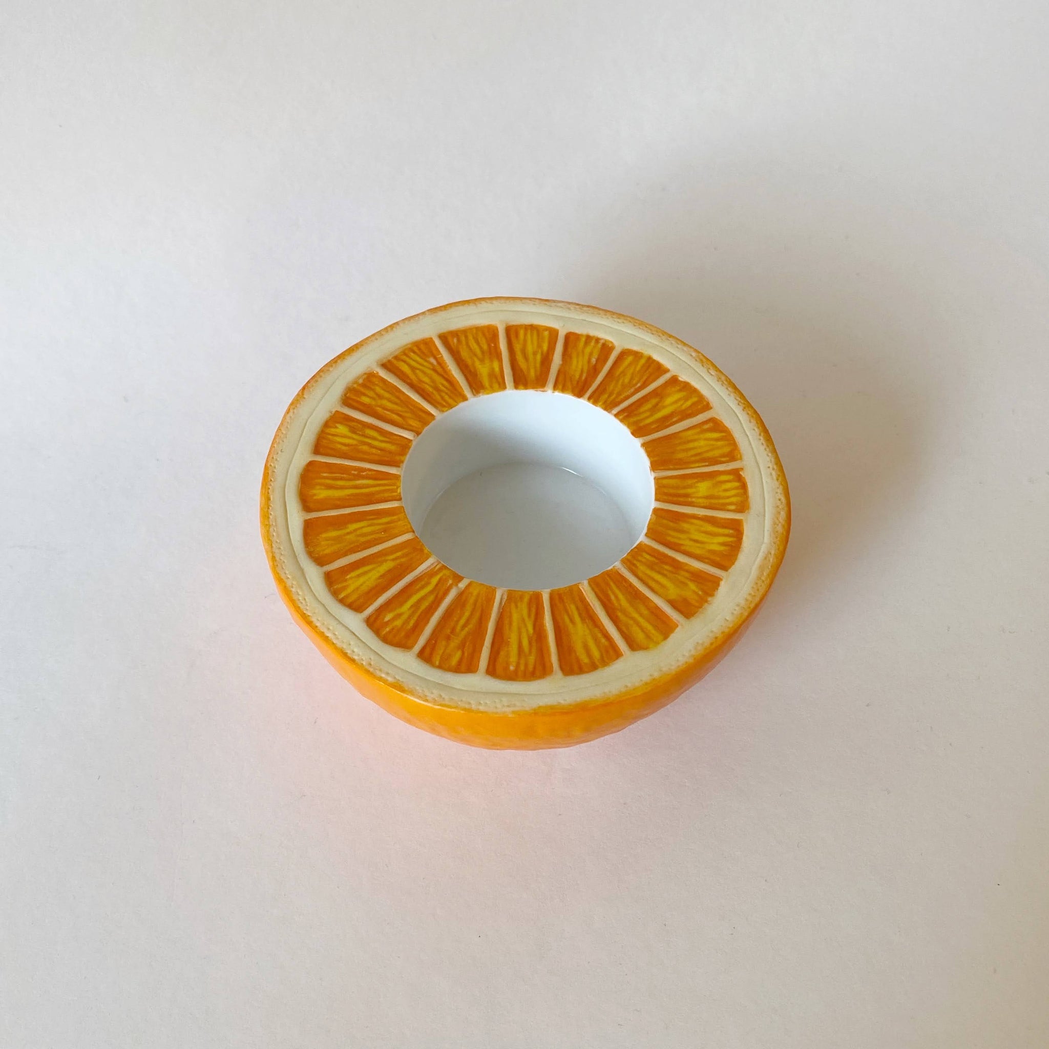 orange tealight candle holder