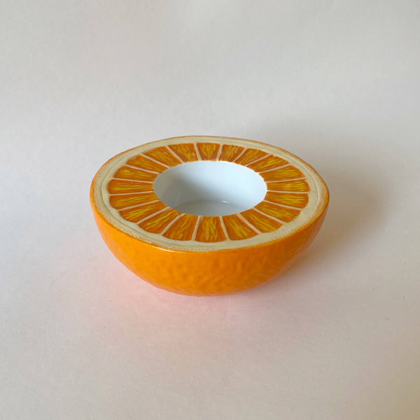 orange tealight candle holder