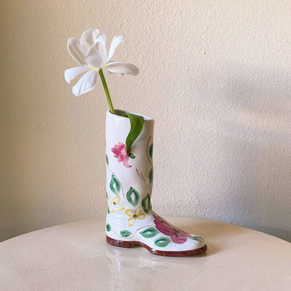 handmade ceramic boot vase