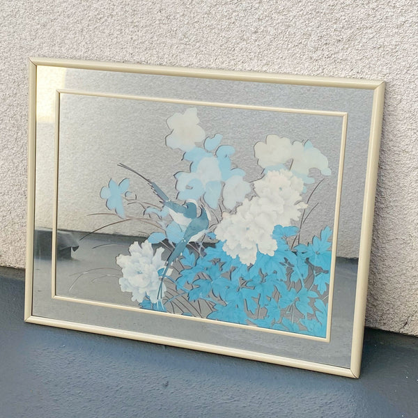 vintage 1980s printed mirror