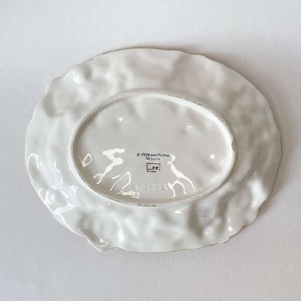 vintage fitz & floyd floral ceramic plate catch-all