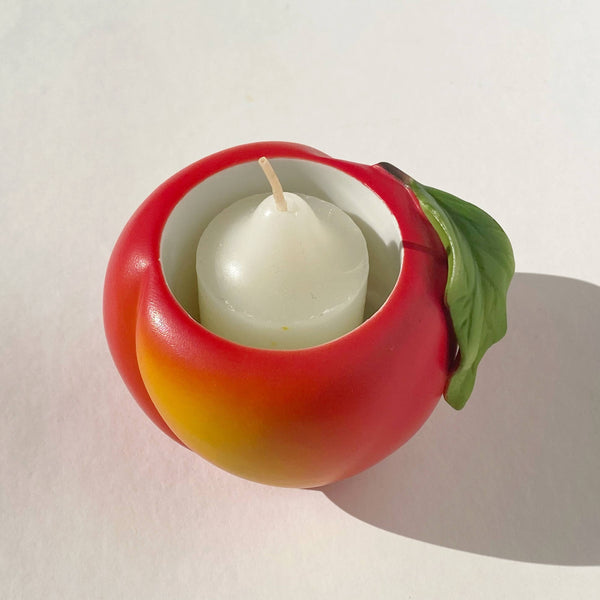 peach votive tealight candle holder