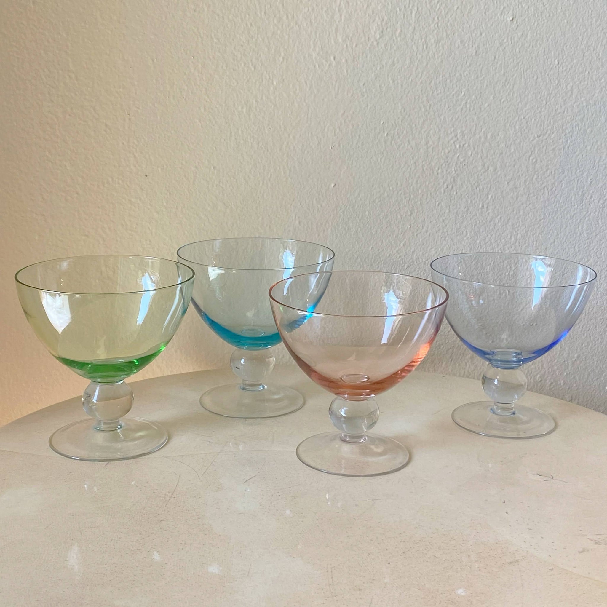 s/4 colored glass coupes