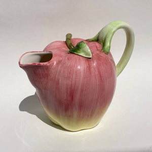 ceramic handpainted apple pitcher