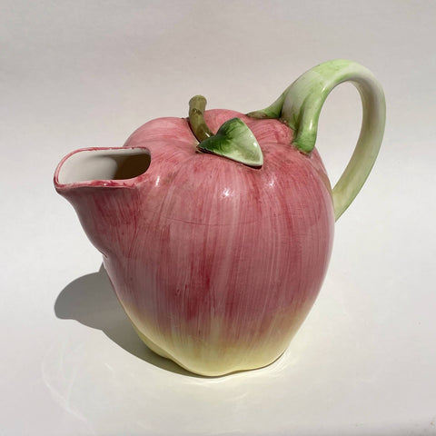 ceramic handpainted apple pitcher