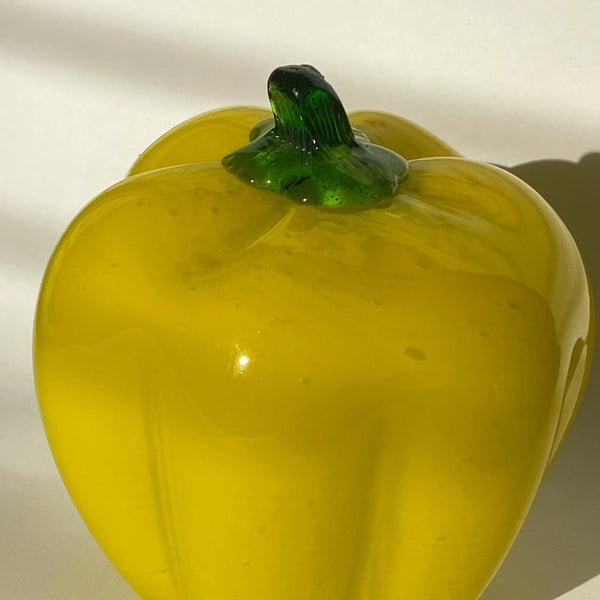 yellow glass bell pepper