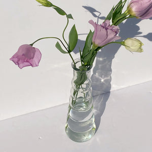 tiered bubble glass vase
