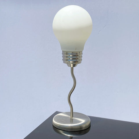 vintage pop art oversized light bulb table lamp