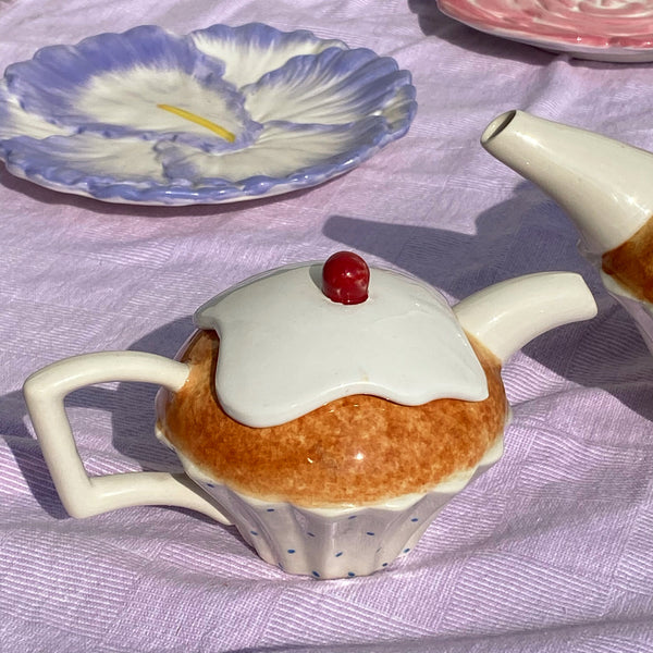 vintage ceramic cupcake teapot