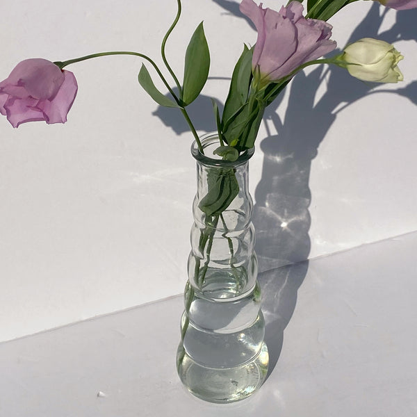 tiered bubble glass vase