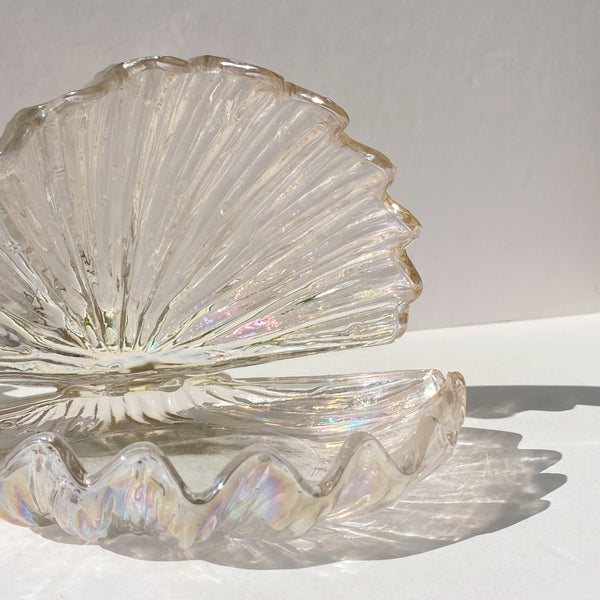 iridescent glass shell catch-all